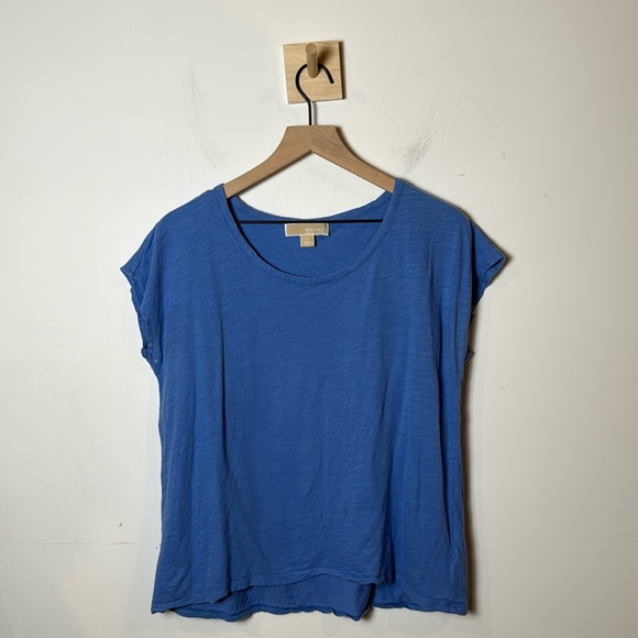 Michael Michael Kors Women’s Blue Cap Sleeve Basic Tee size L - Picture 1 of 9